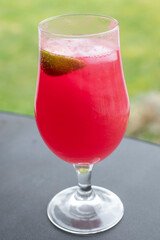 fruit juice in a glass