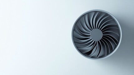 Obraz premium Modern turbine fan, top view