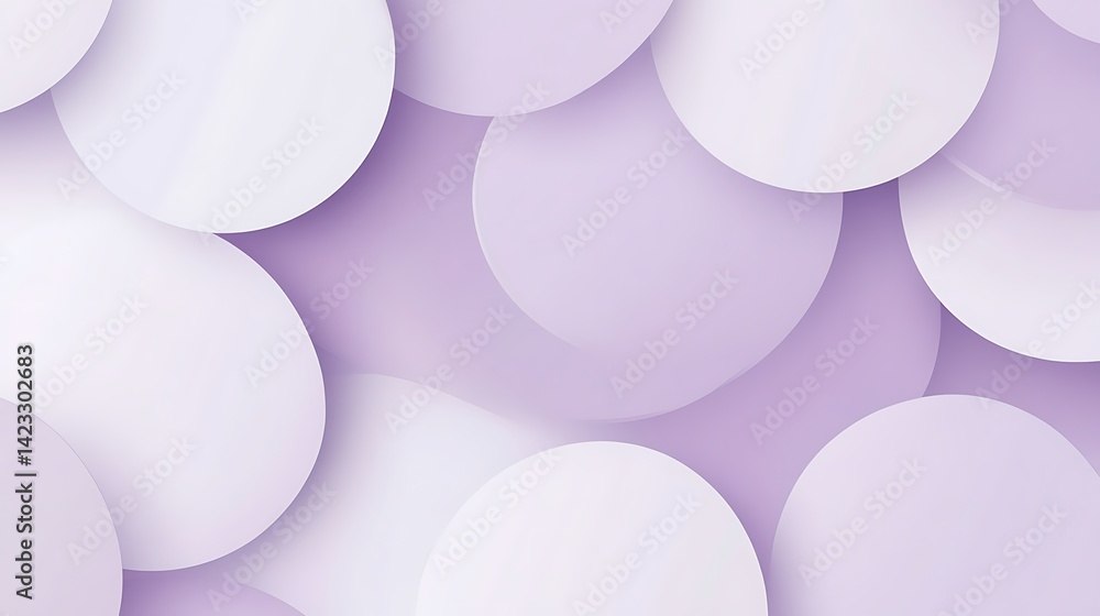 Poster abstract lavender circles overlapping pattern design