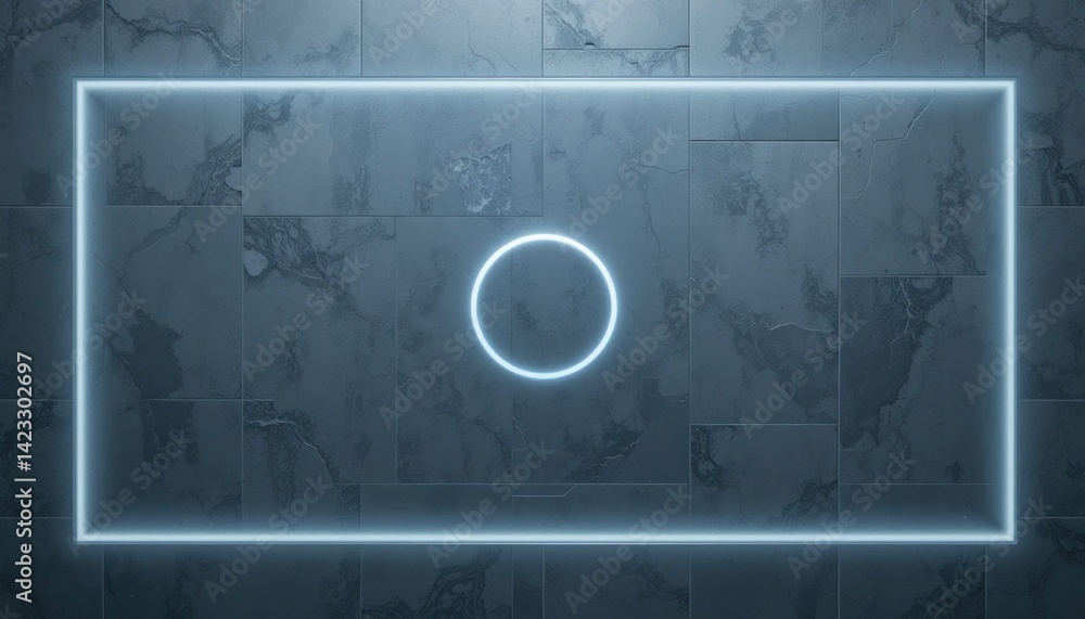 Aufkleber dynamic neon circle animation abstract digital art modern graphic design futuristic environment aeri