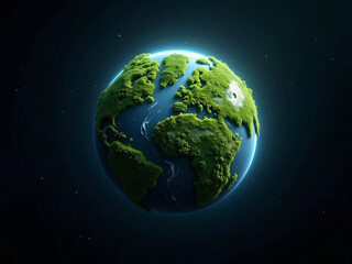 Fototapeta premium planet earth in the night sky