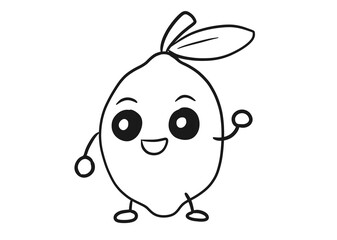 Vector cartoon lemon