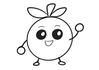 Vector cartoon orange