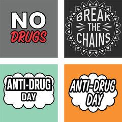 Fototapeta premium International Day Against Drug Abuse and Illicit Trafficking