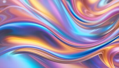 Close-up of glossy synthetic material with shifting neon gradients, fluid illusion.