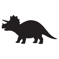 Dinosaur cute animal silhouettes vector template White Background.