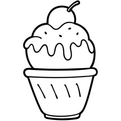 ice cream cone isolated