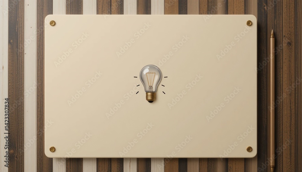 Poster innovative idea generation workshop creative studio visual content modern environment close-up view 