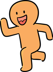 Obraz premium Illustration of man running 