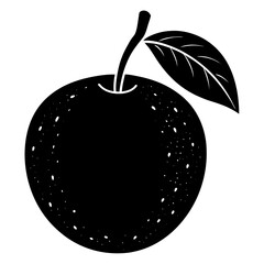 Peach silhouette vector illustration