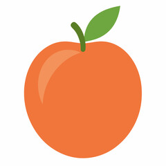 Peach silhouette vector illustration