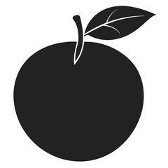 Peach silhouette vector illustration