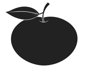 Peach silhouette vector illustration