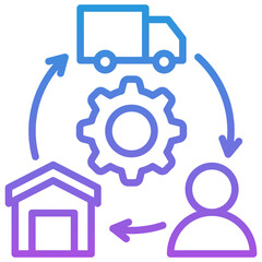 Obraz premium Supply Chain Optimization Icon