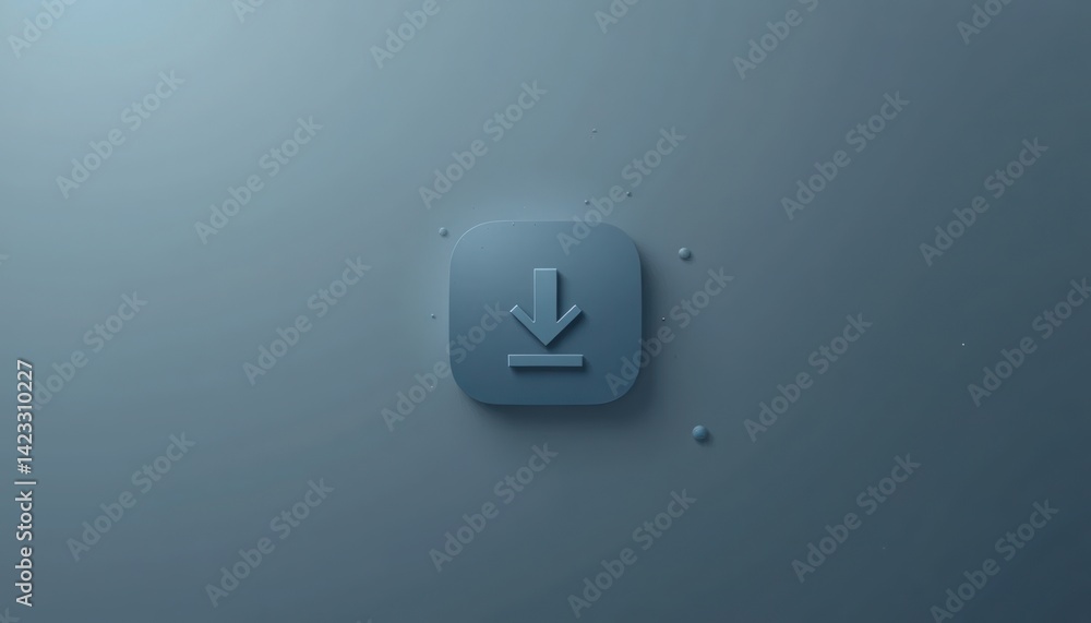 Poster download icon interface digital design user experience minimalistic environment close-up viewpoint m