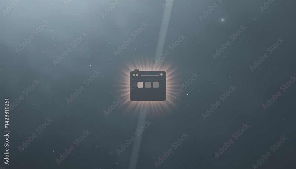 Poster dynamic digital interface animation virtual space motion graphics abstract environment futuristic vi