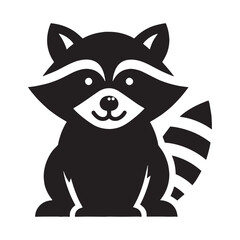 High-contrast raccoon vector for bold branding and product packaging – raccoon silhouette – raccoon vector – raccoon illustration – silhouette of raccoon – raccoon icon

