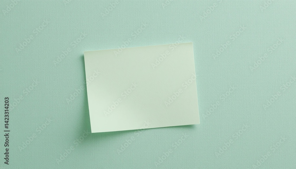 Poster creative blank note paper display minimalist setting visual art showcase soft color palette top-down