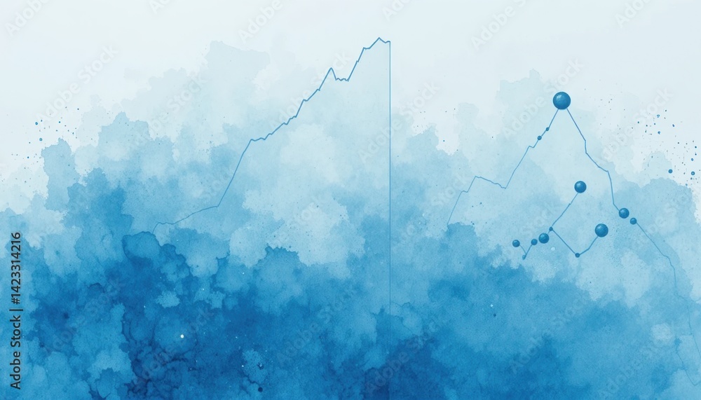 Poster data visualization analysis business environment abstract graphic design calm atmosphere overhead pe