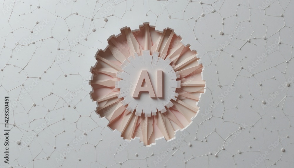 Aufkleber exploring ai innovations in technology unveiling creative graphic concepts in a futuristic digital e