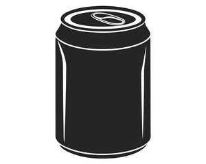 Soda Can Tab silhouette vector illustration