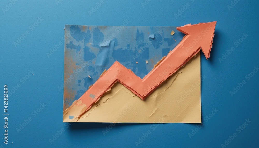 Poster growth trends in business metrics dashboard analysis graphic visualization professional environment 