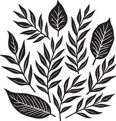 Black Leaf Silhouettes