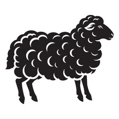 Versatile sheep icon in flat silhouette style ideal for digital content – sheep silhouette – sheep vector – sheep illustration – silhouette of sheep – sheep icon

