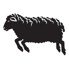 Soft-outline sheep vector silhouette designed for flexibility in projects – sheep silhouette – sheep vector – sheep illustration – silhouette of sheep – sheep icon

