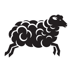 Flat-style sheep silhouette vector ready for commercial usage – sheep silhouette – sheep vector – sheep illustration – silhouette of sheep – sheep icon

