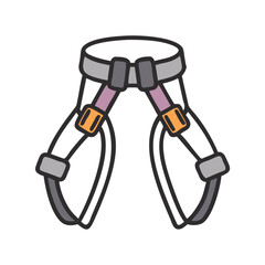 Climbing Harness with Straps Icon Design