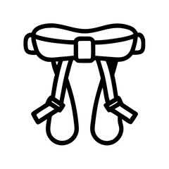 Climbing Harness with Straps Icon Design