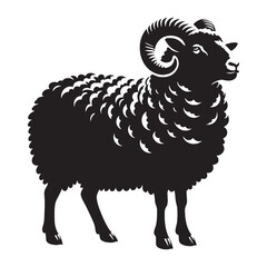Stylish sheep silhouette designed for modern branding purposes – sheep silhouette – sheep vector – sheep illustration – silhouette of sheep – sheep icon

