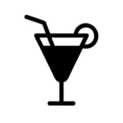 Cocktail Drink in Tall Glass Icon Design
