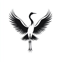 Obraz premium Elegant Crane Silhouette