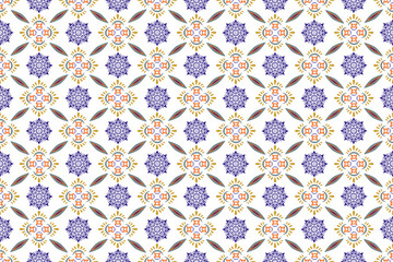 seamless pattern with flowers 
Geometric Ikat Wallpaper