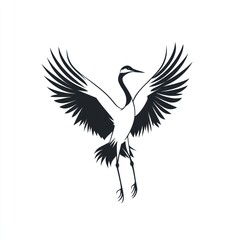 Fototapeta premium Elegant Crane Silhouette