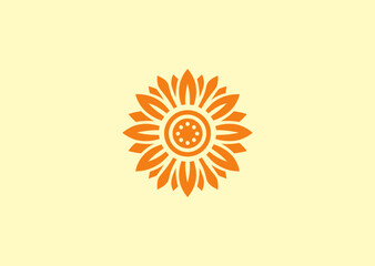 Sunflower logo with bright and cheerful energy