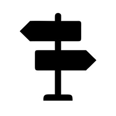 Direction Signboard with Arrows Icon Design