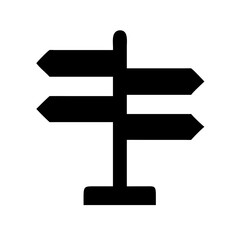 Obraz premium Direction Signboard with Arrows Icon Design