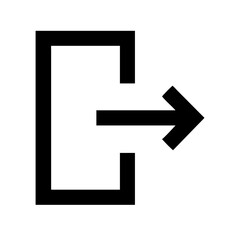 Exit Directional Sign Icon Design