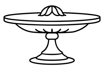 Cake Stand silhouette vector illustration