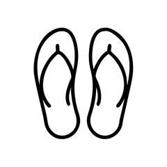 Flip Flops Pair on Sand Icon Design