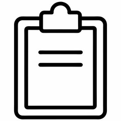 Clipboard icon. Checklist with gear, checkmarks, magnifier and pencil. Quality check line sign. Check List flat line icon. Form icon