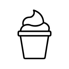 Frozen Yogurt or Dessert Cup Icon Design