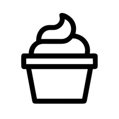 Frozen Yogurt or Dessert Cup Icon Design