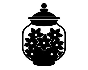 Candy Jar silhouette vector illustration