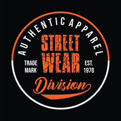 Division street wear, typography graphic design, for t-shirt prints, vector illustration