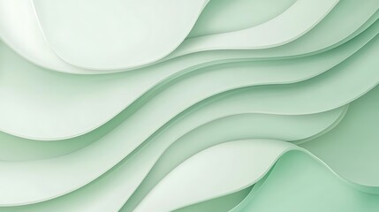Abstract Green Wave Pattern Background Design
