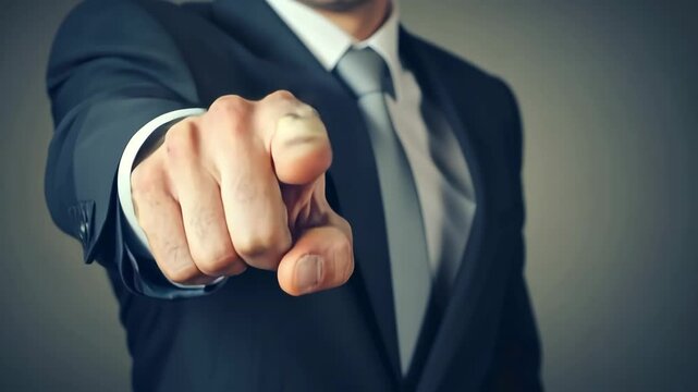 Confident businessman passionately making a point while addressing an audience with clear gestures and assertive body language